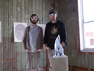 Paul Hammond and Seth Smith (YoRodeo) surrounded by their 3D Hidden Wonders exhibit 