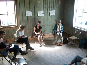 Participants ponder poetry at Claire Caldwell's Poetry Lab
